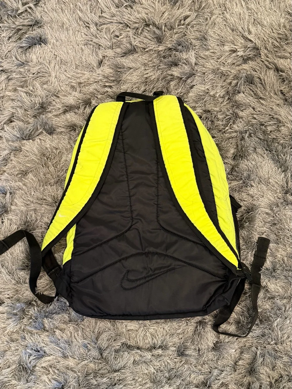 Nike Neon Yellow and Black Sports Backpack